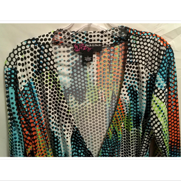 Donating 11/29 Peck & Peck Top WIld Colorful Unique - Picture 2 of 4